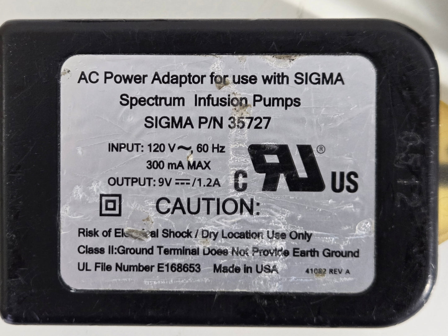 USED Baxter AC Power Adapter for Use With Sigma Spectrum Infusion Pump 35727