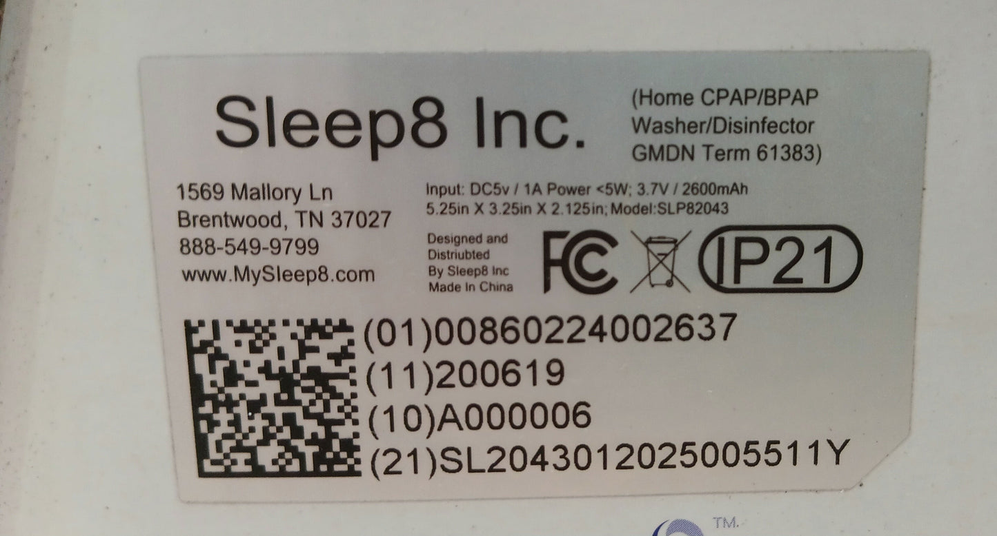 NEW Sleep8 Home CPAP Cleaner and Sanitizing Device SLP82043