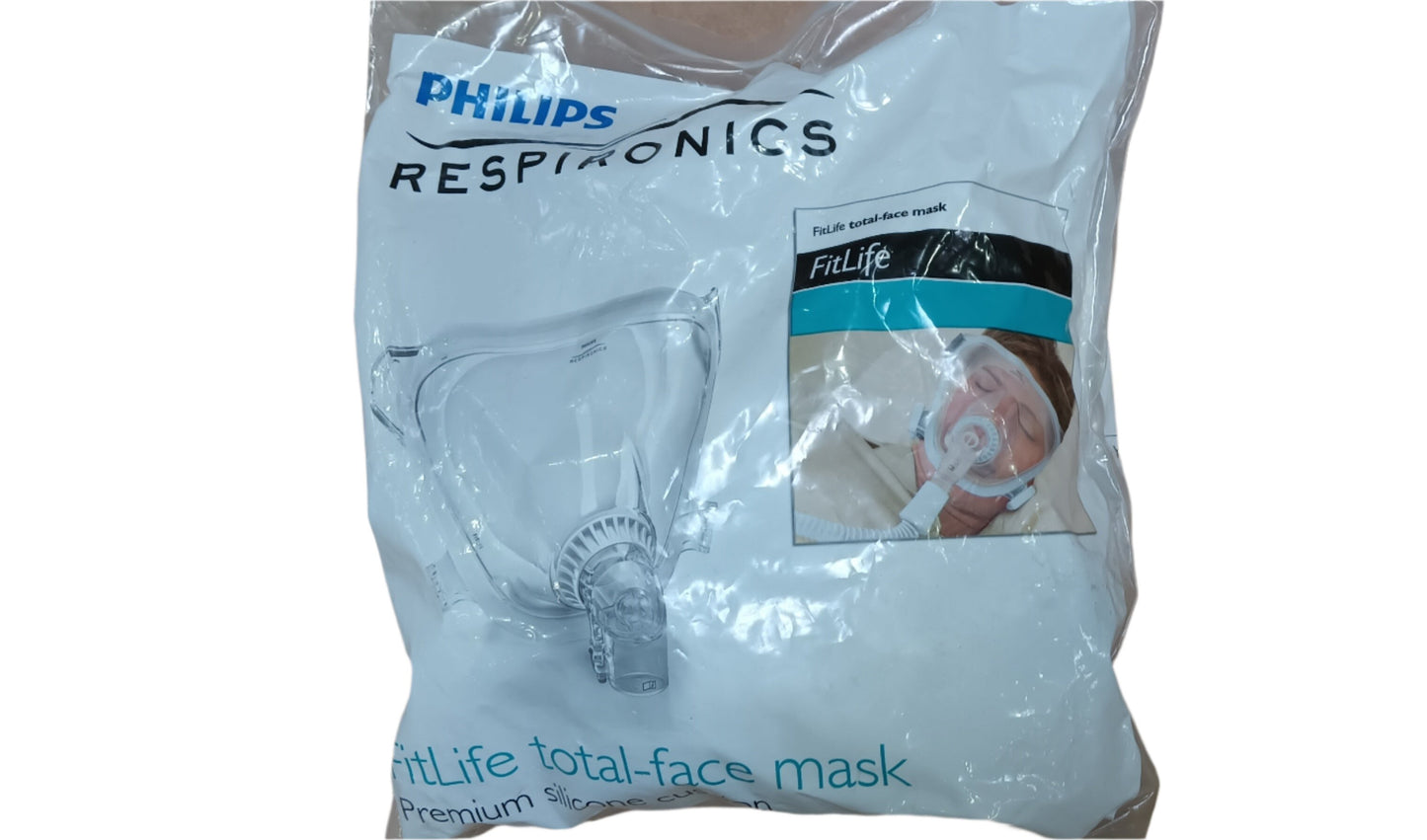 Respironics FitLife Full Face CPAP Mask with Headgear Large 1060802 - New