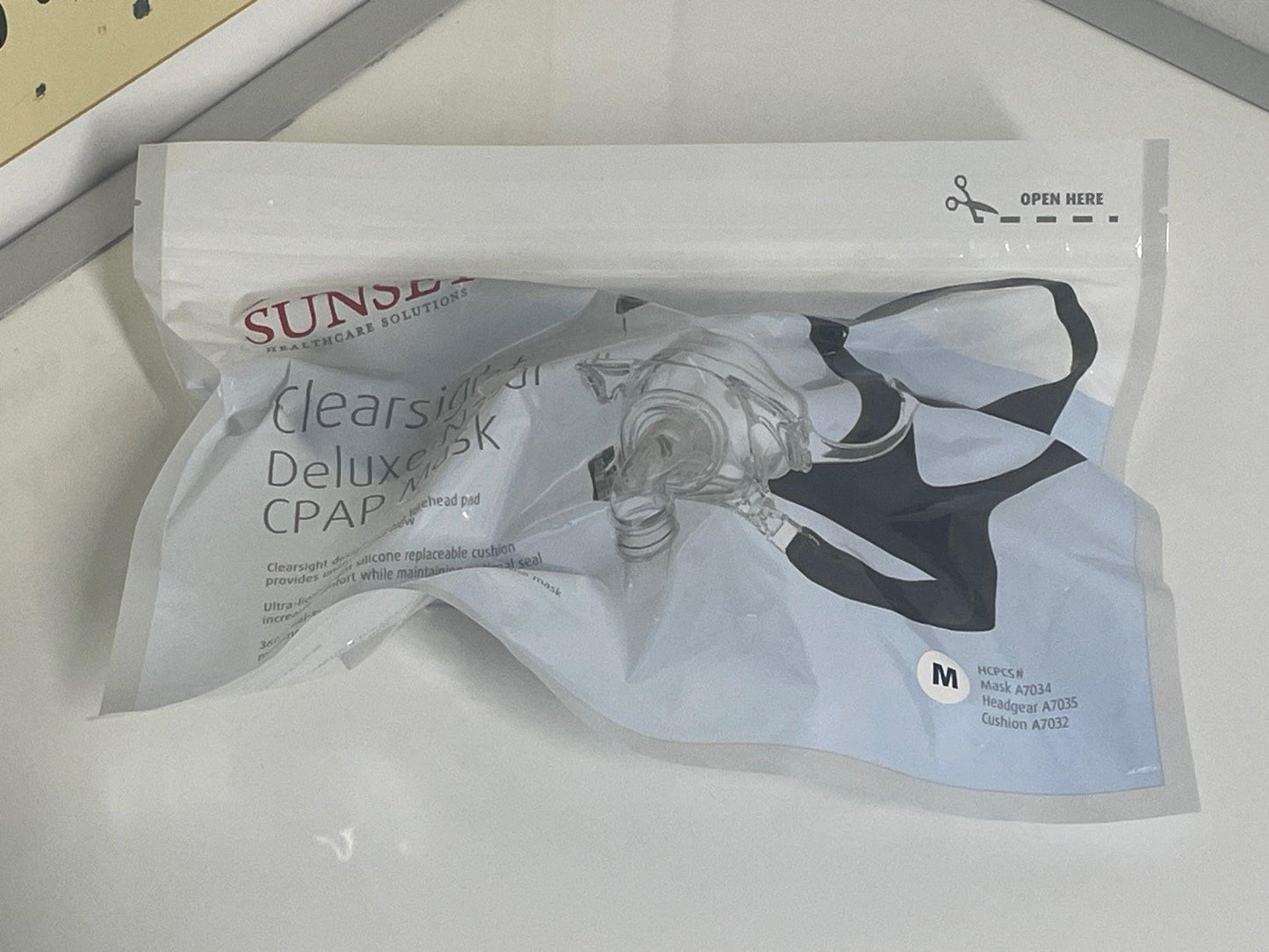 NEW Medium Sunset Healthcare Clearsight Deluxe Nasal CPAP Mask CM110M