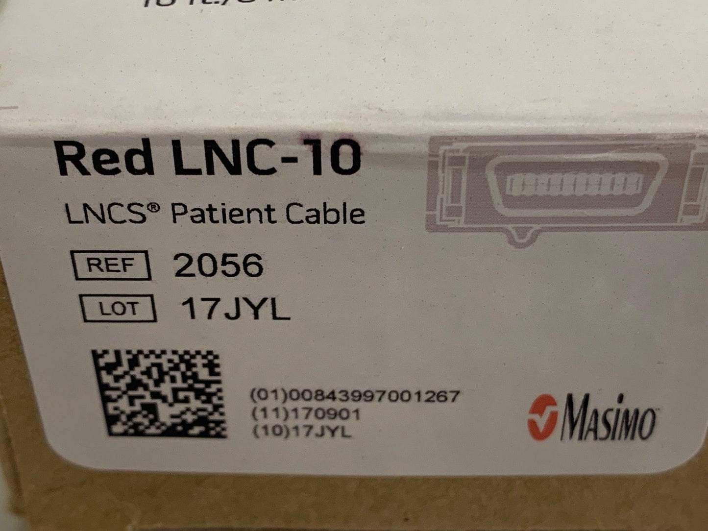 NEW Masimo OEM Red LNC-10 LNCS Direct Connect SpO2 Patient Cable 2056
