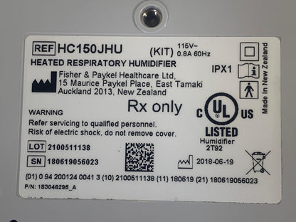 USED Fisher & Paykel HC150 Heated Respiratory Humidifier HC150JHU