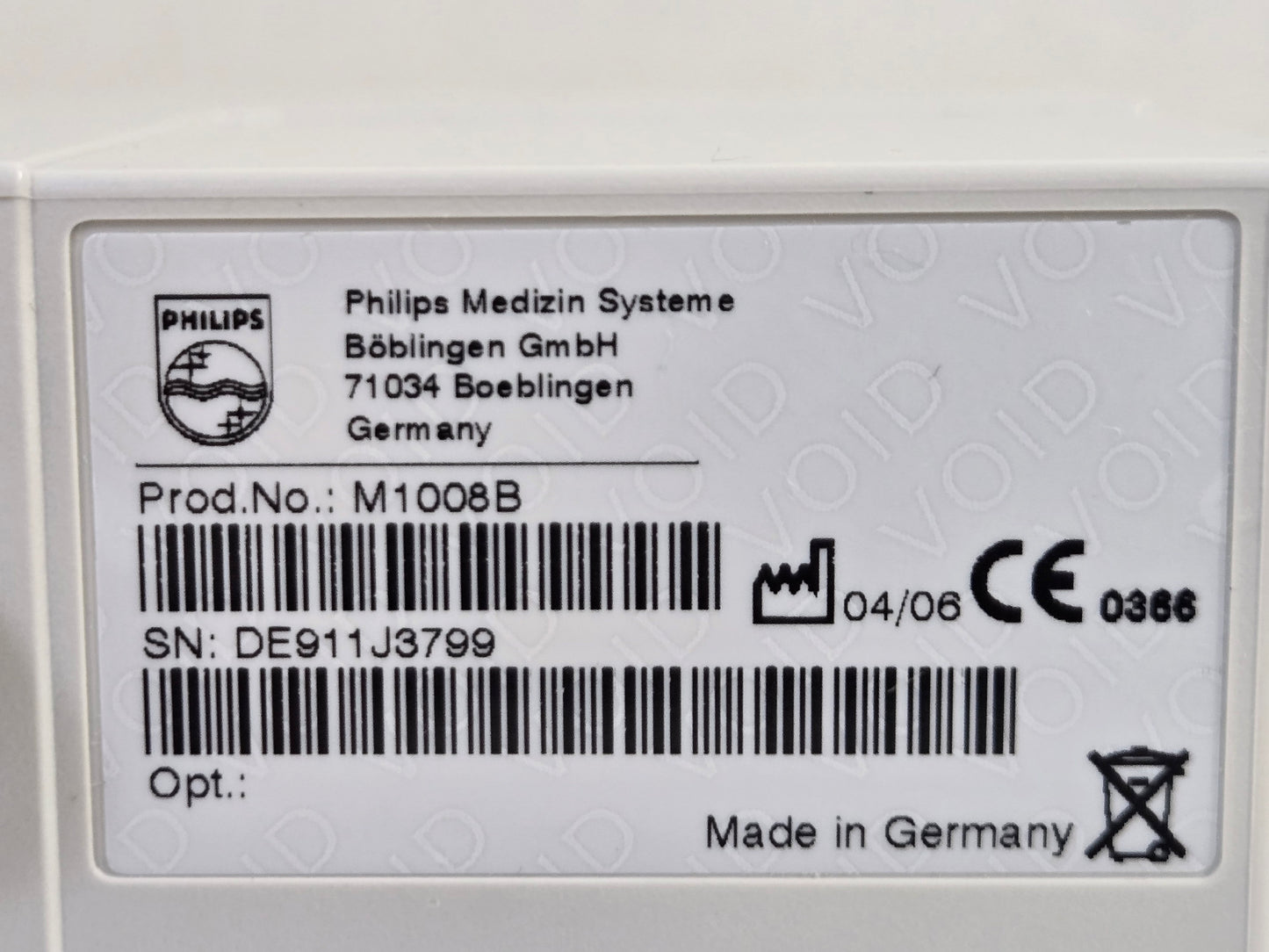 USED Philips Respironics NBP Blood Pressure Module M1008B
