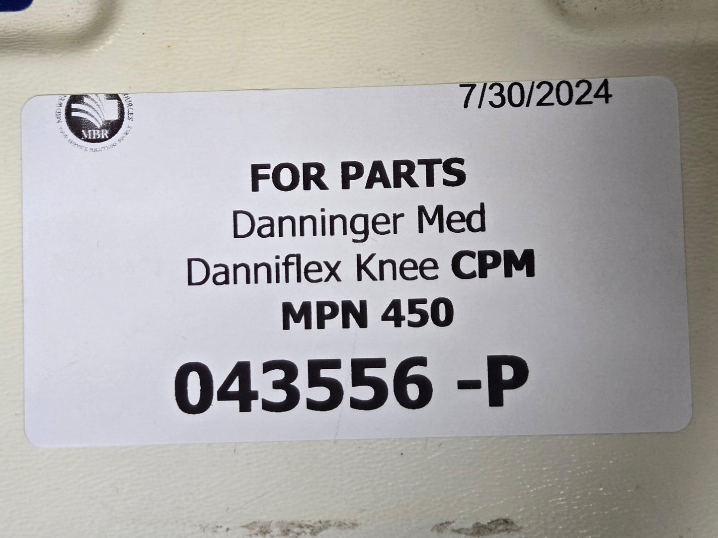 FOR PARTS Danninger Med Danniflex Knee CPM 450 - MBR Medicals