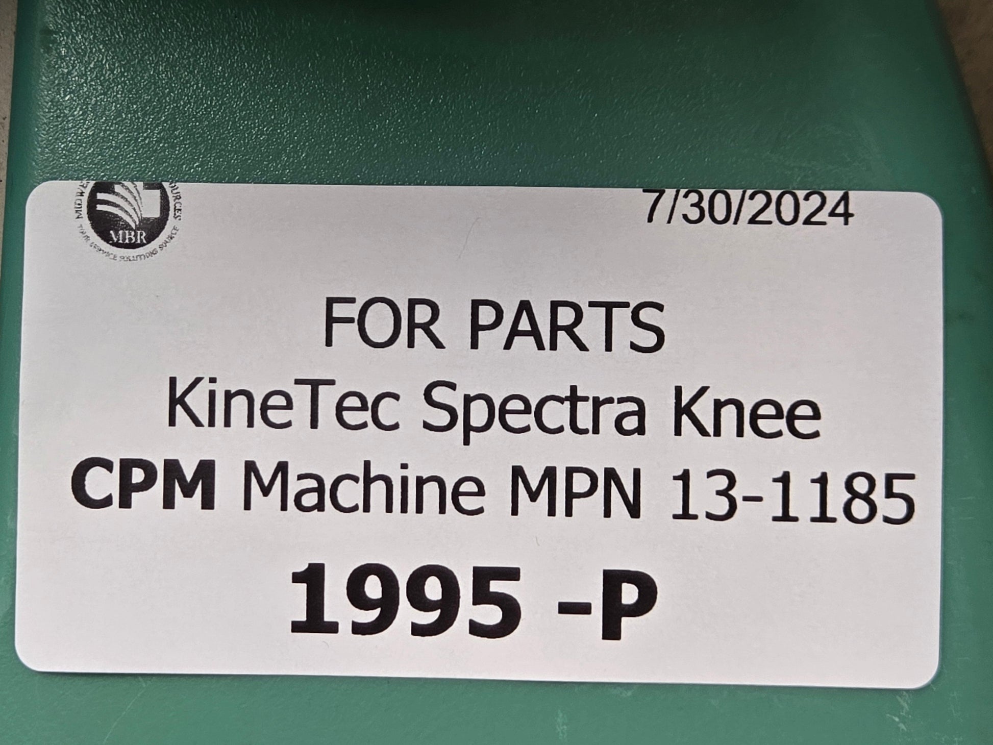 FOR PARTS KineTec Spectra Knee CPM Machine 13-1185 - MBR Medicals