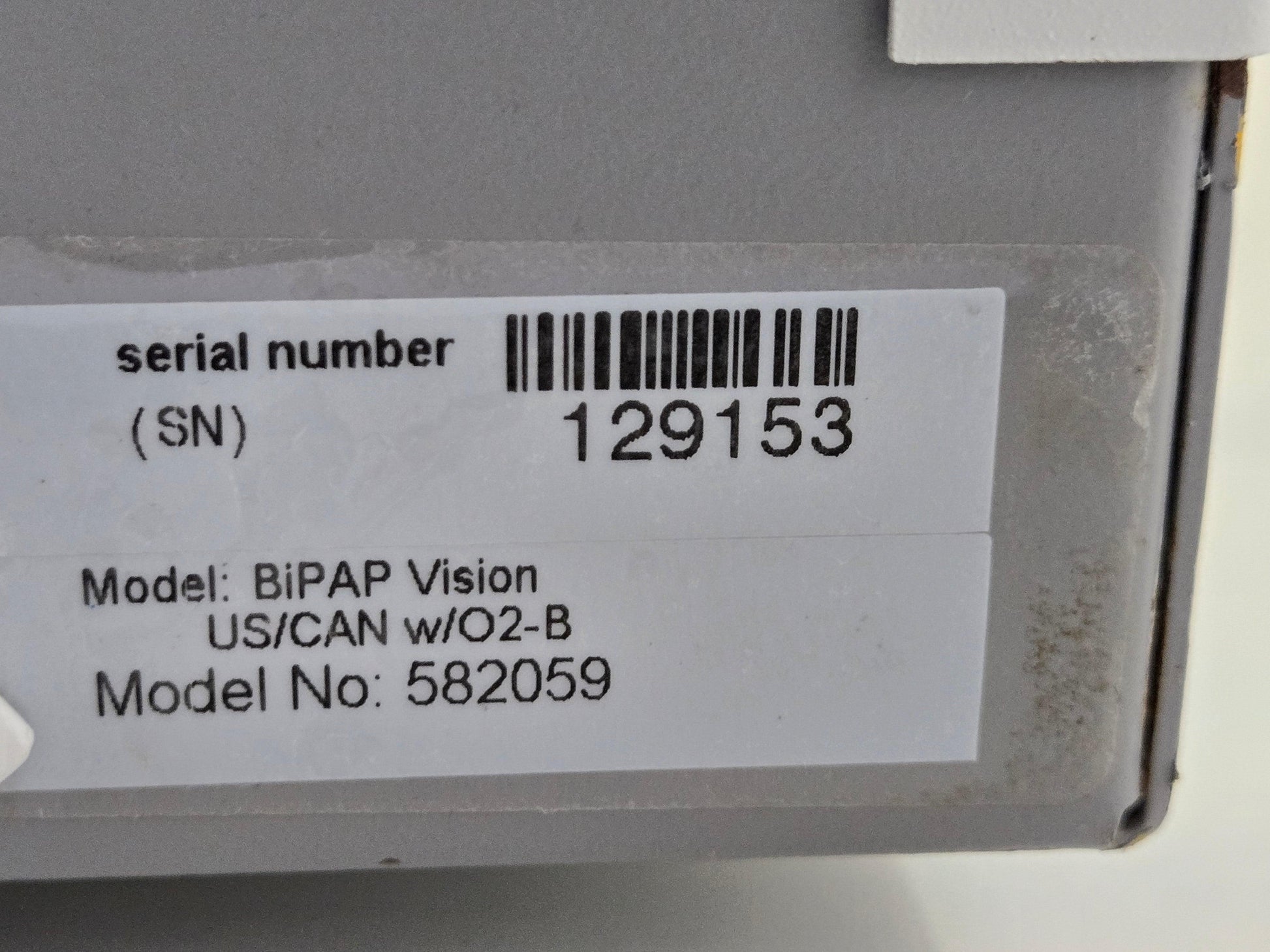 FOR PARTS Respironics BiPAP Vision Ventilator Support System 582059 - MBR Medicals