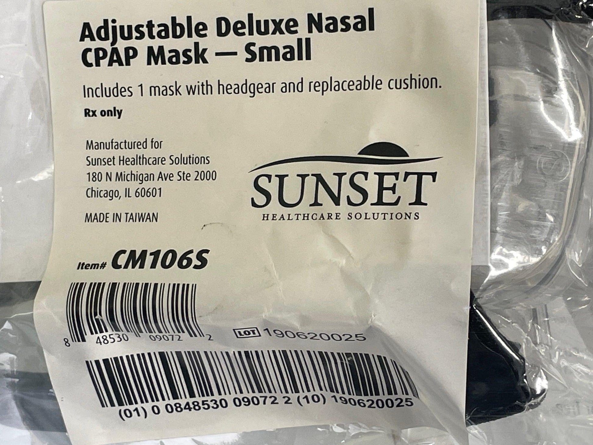 NEW Adjustable Deluxe Nasal CPAP Mask with Headgear CM106 - MBR Medicals