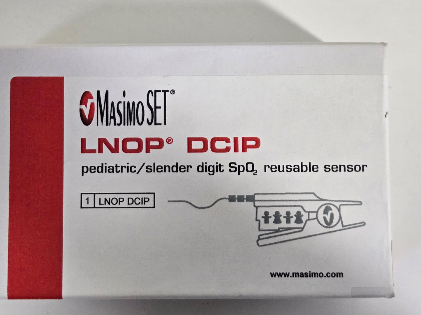 NEW Masimo LNOP DCIP Pediatric Slender Digit SpO2 Reusable Sensor 1276 - MBR Medicals