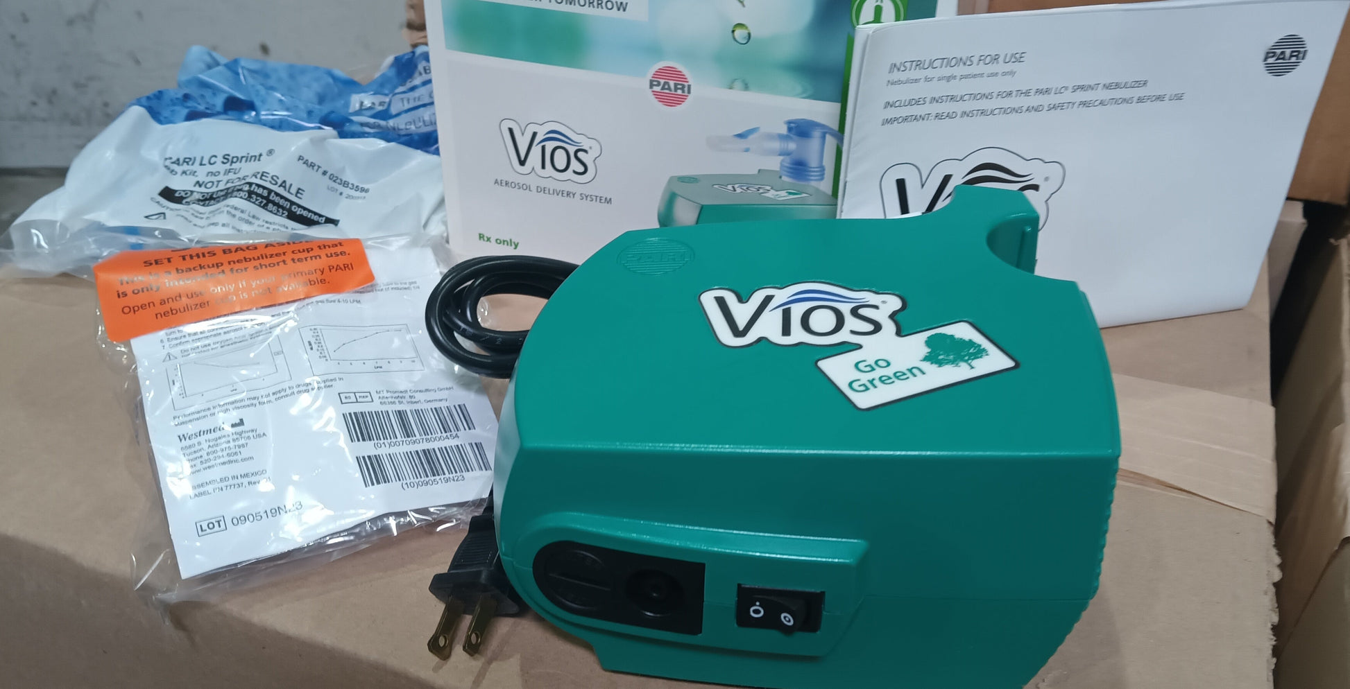 Pari Vios Aerosol Delivery System 310F35-RDN - New - MBR Medicals