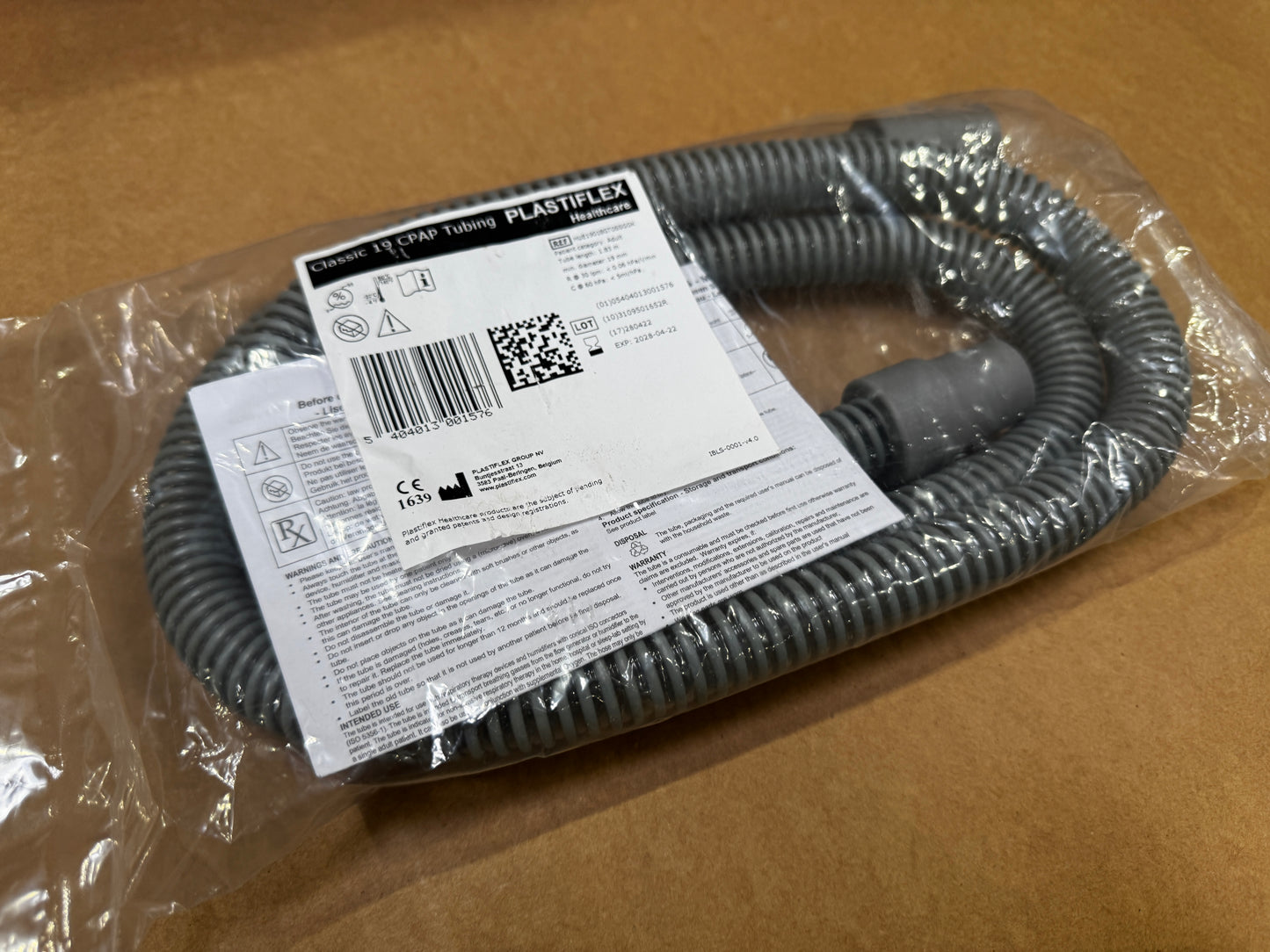 Plastiflex 6ft Classic 19mm CPAP Tube HUE19018GT0SSGGK - New - MBR Medicals