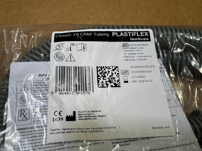 Plastiflex 6ft Classic 19mm CPAP Tube HUE19018GT0SSGGK - New - MBR Medicals