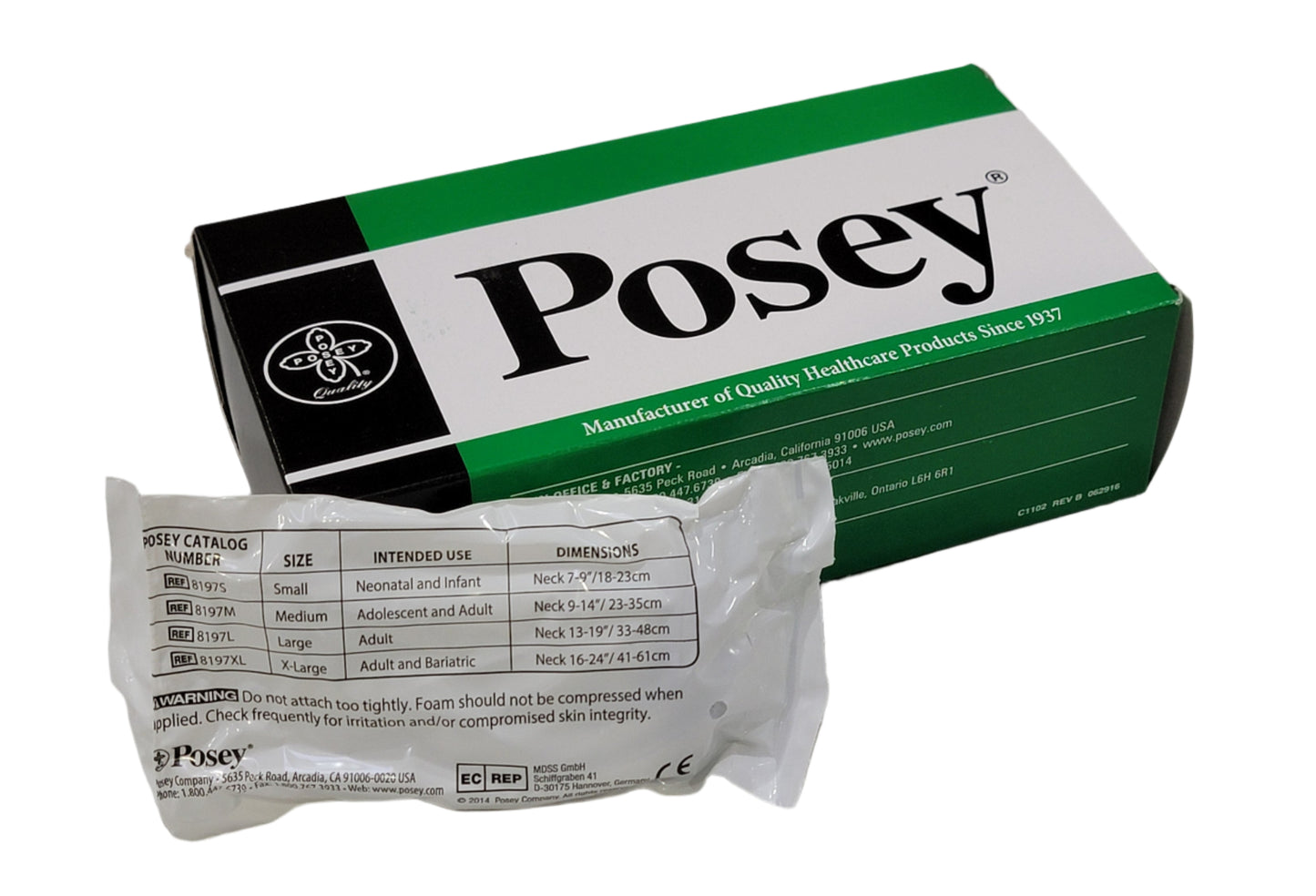 Posey Foam Trach Tie Medium 8197M 12/Box - New - MBR Medicals