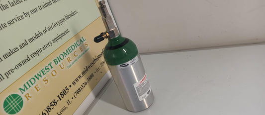 USED Invacare HomeFill ML9 Post Valve Aluminum Oxygen Cylinder - MBR Medicals