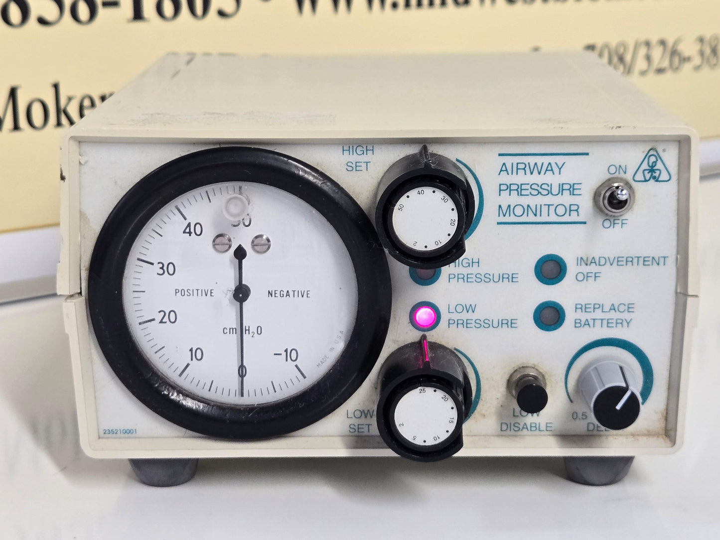 USED Respironics Airway Pressure Monitor 302220 - MBR Medicals