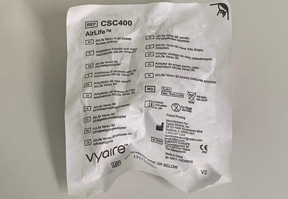 NEW 30PK Vyaire Airlife Verso 90° Adult/Pediatric Airway Access Adapter CSC400