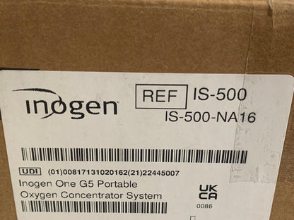 NEW Inogen One G5 Portable Oxygen Concentrator System Model IO-500 IS-500 , IS-500-NA16