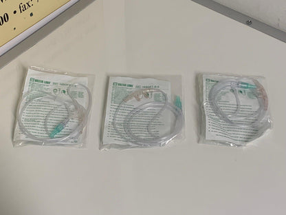 NEW Lot of 3 Salter Labs Adult 4' Soft Oxygen Nasal Cannula with Barbed Connector 16SOFT-B-0