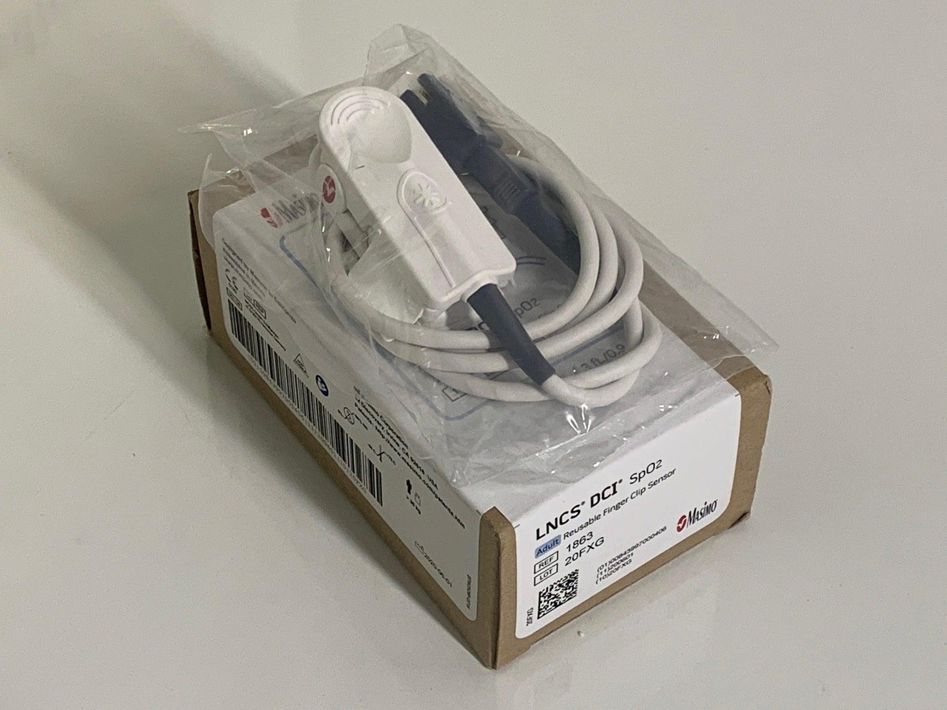 New Breas SpO2 Masimo 1863 Reusable Adult Finger Clip Sensor 006589 - MBR Medicals