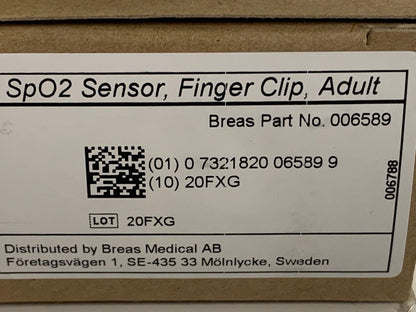 New Breas SpO2 Masimo 1863 Reusable Adult Finger Clip Sensor 006589 - MBR Medicals