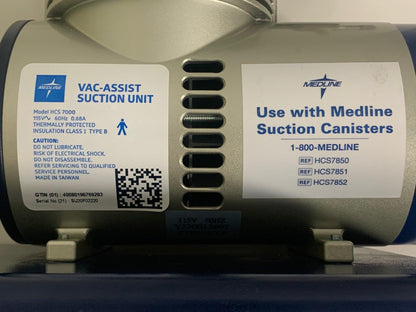 USED MedLine Vac-Assist Suction Aspirator Ref PN HCS7000