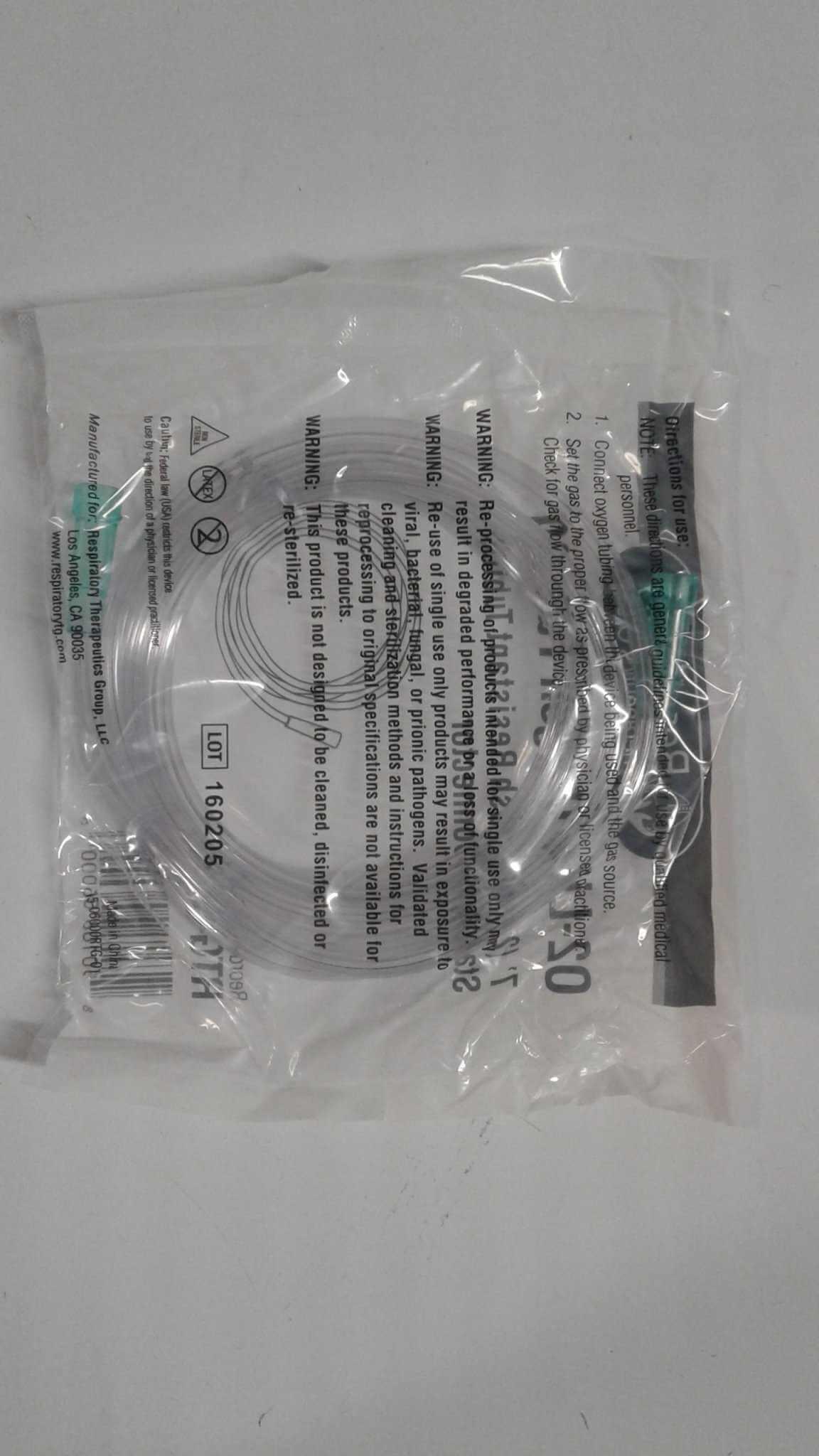 Case of 50 NEW Respiratory Therapeutics Group O2-Life Oxygen Crush Resistant 7' Foot Oxygen Tubing RTG-06000 FREE Shipping - MBR Medicals