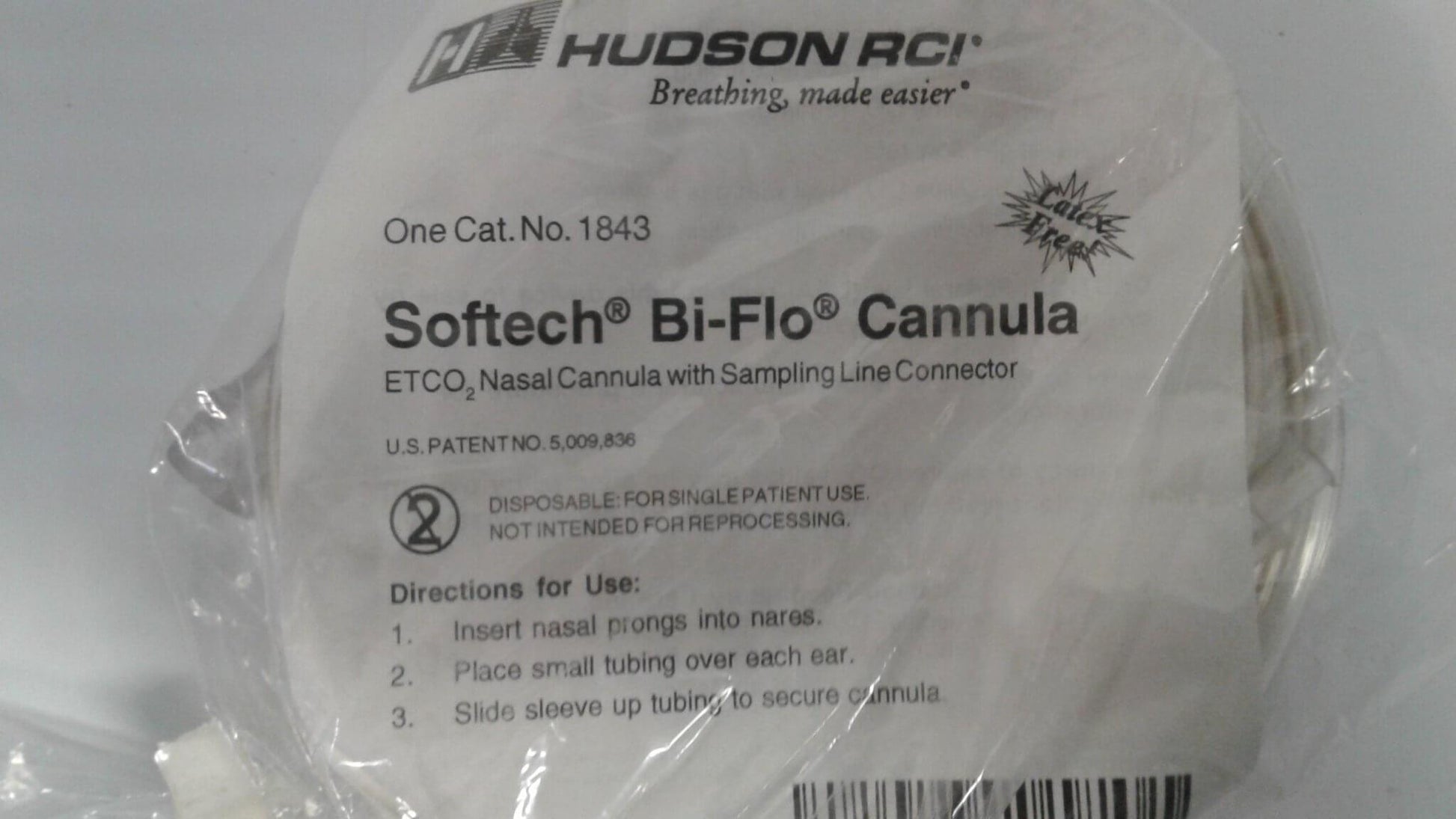 Lot of 4 NEW Hudson RCI Softech Bi-Flo Nasal Cannula with Sampling Line Connector 1843 - MBR Medicals