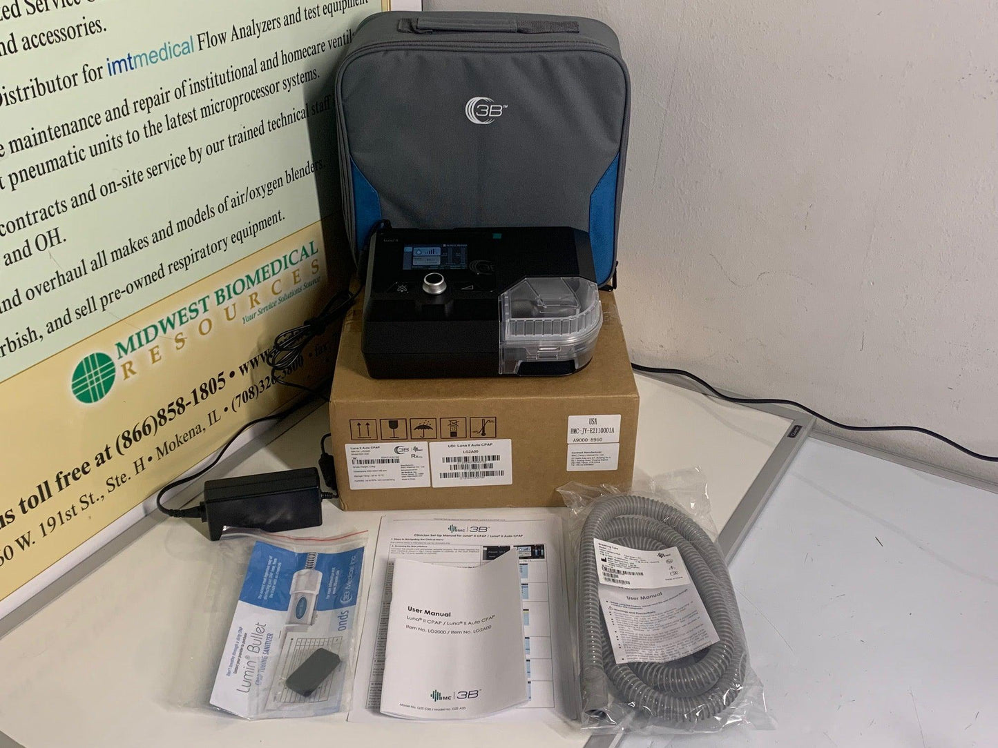 NEW 3B Medical Luna II Auto-CPAP Machine with Integrated Heated Humidifier LG2A00 - MBR Medicals