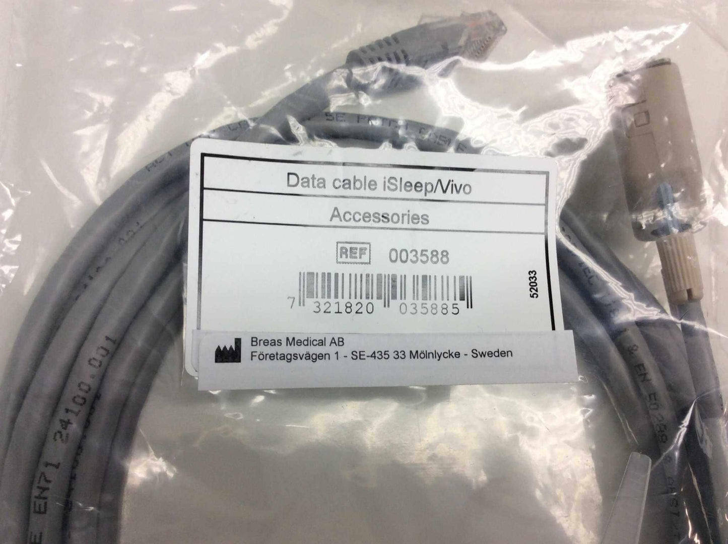 NEW Breas HDM PC Data Cable for the iSleep and Vivo 003588 Warranty - MBR Medicals