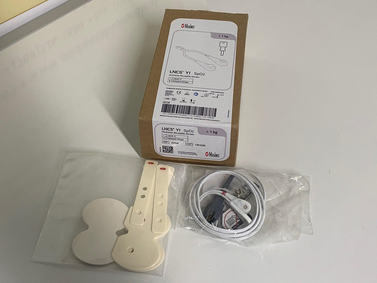 New Breas SpO2 Masimo 2258 Multi-site Reusable Sensor for Vivo 65 006591 - MBR Medicals