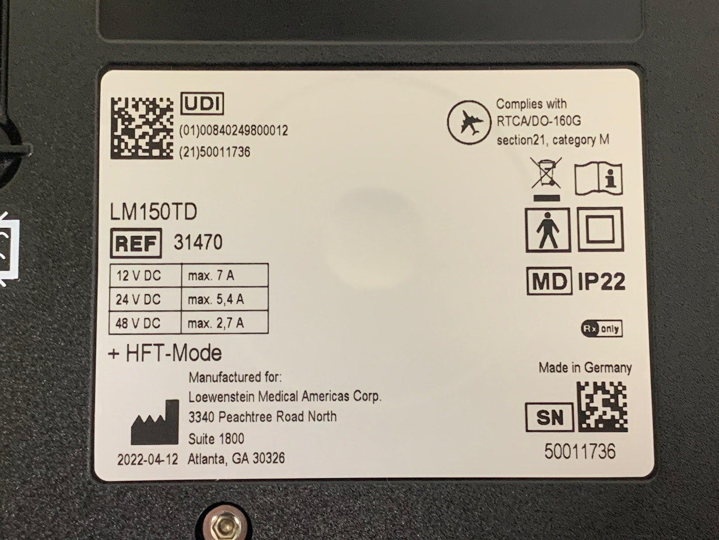 NEW Demo Lowenstein Medical Luisa LM150TD Ventilator 31470 - MBR Medicals