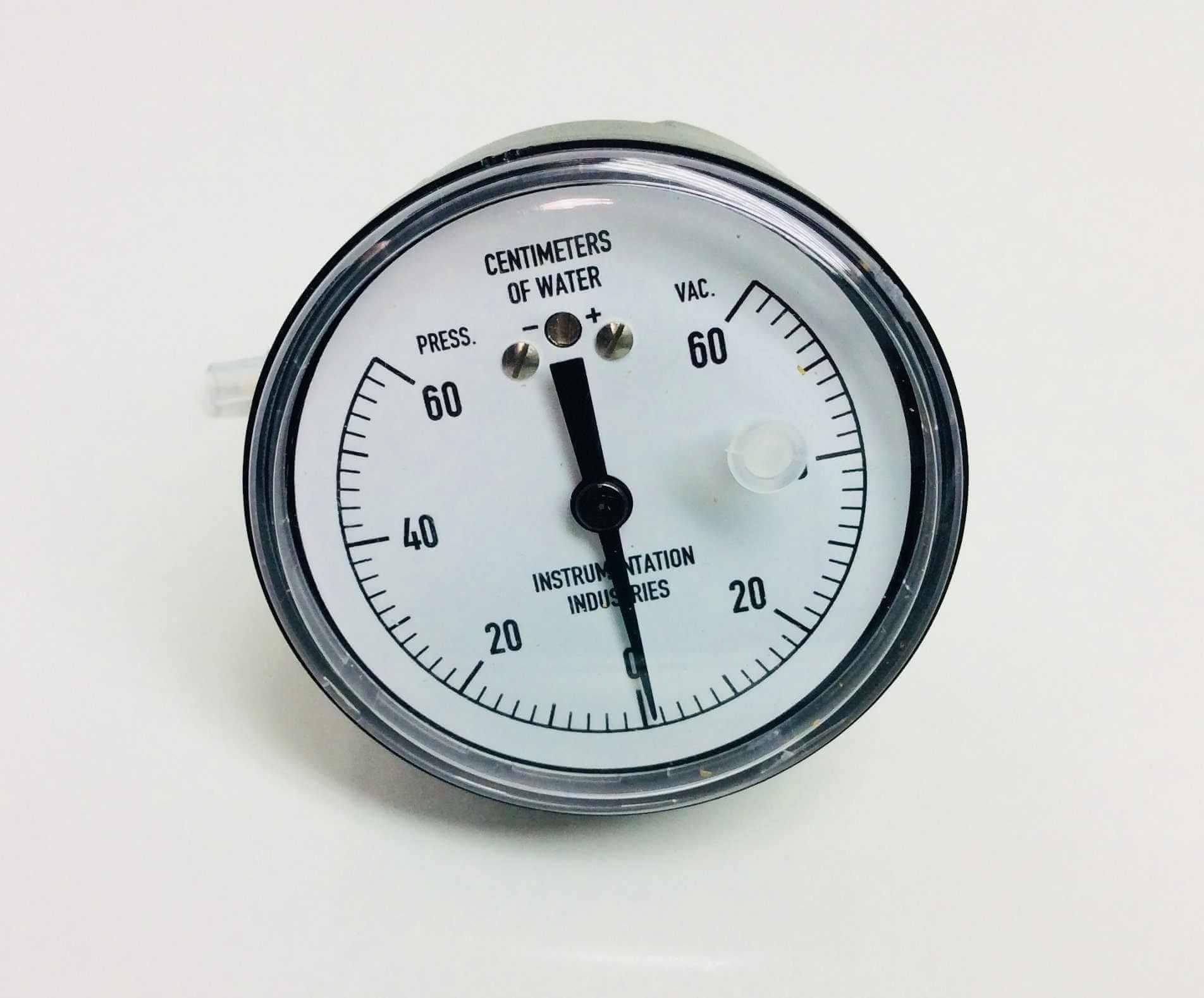 NEW Instrumentation Industries 60cm H20 Vacuum Pressure Gauge NS60-PBS 0612 Warranty FREE Shipping - MBR Medicals