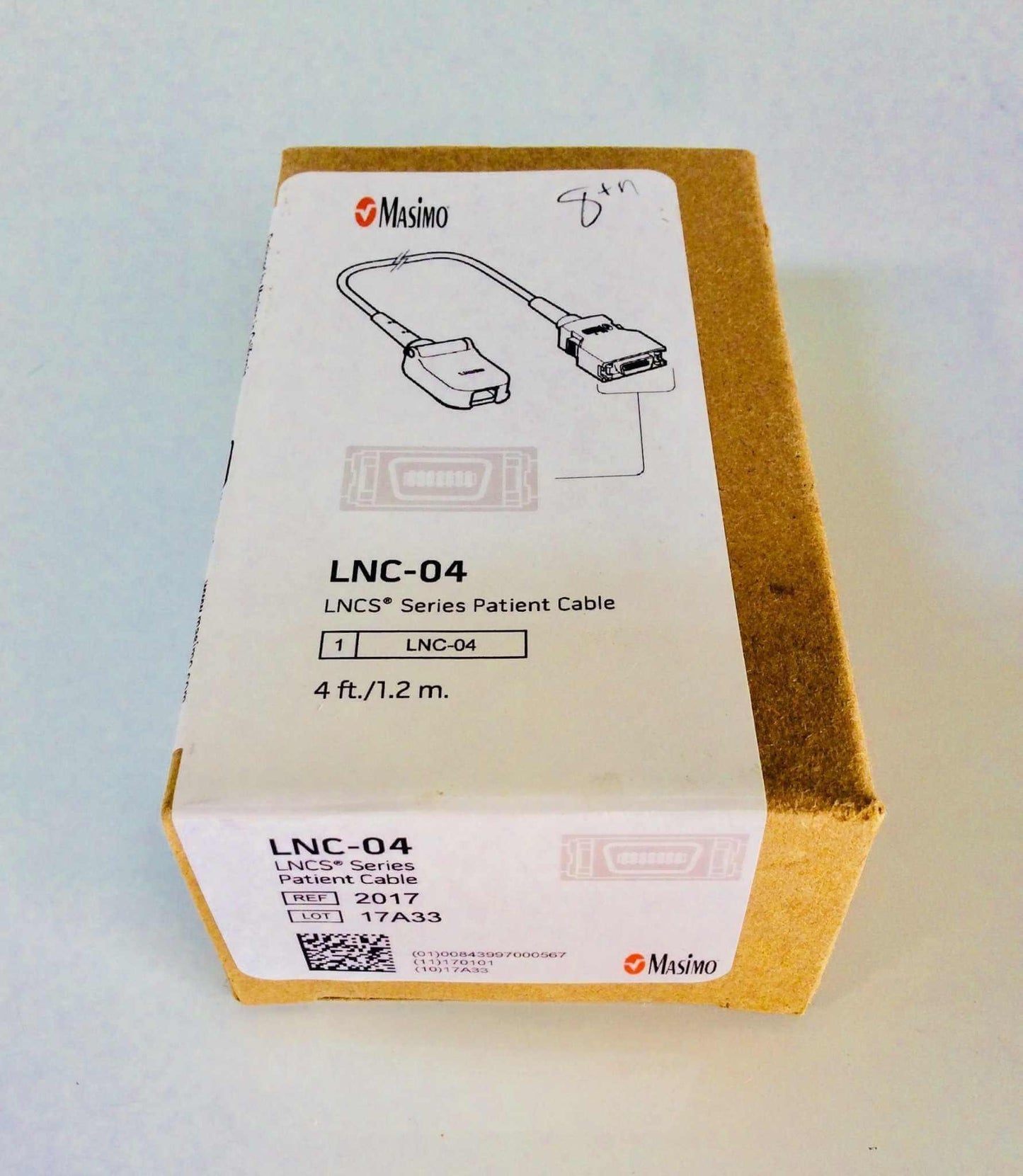 NEW Masimo LNCS Series  4' FT Patient Cable LNC-04 2017 Warranty FREE Shipping - MBR Medicals