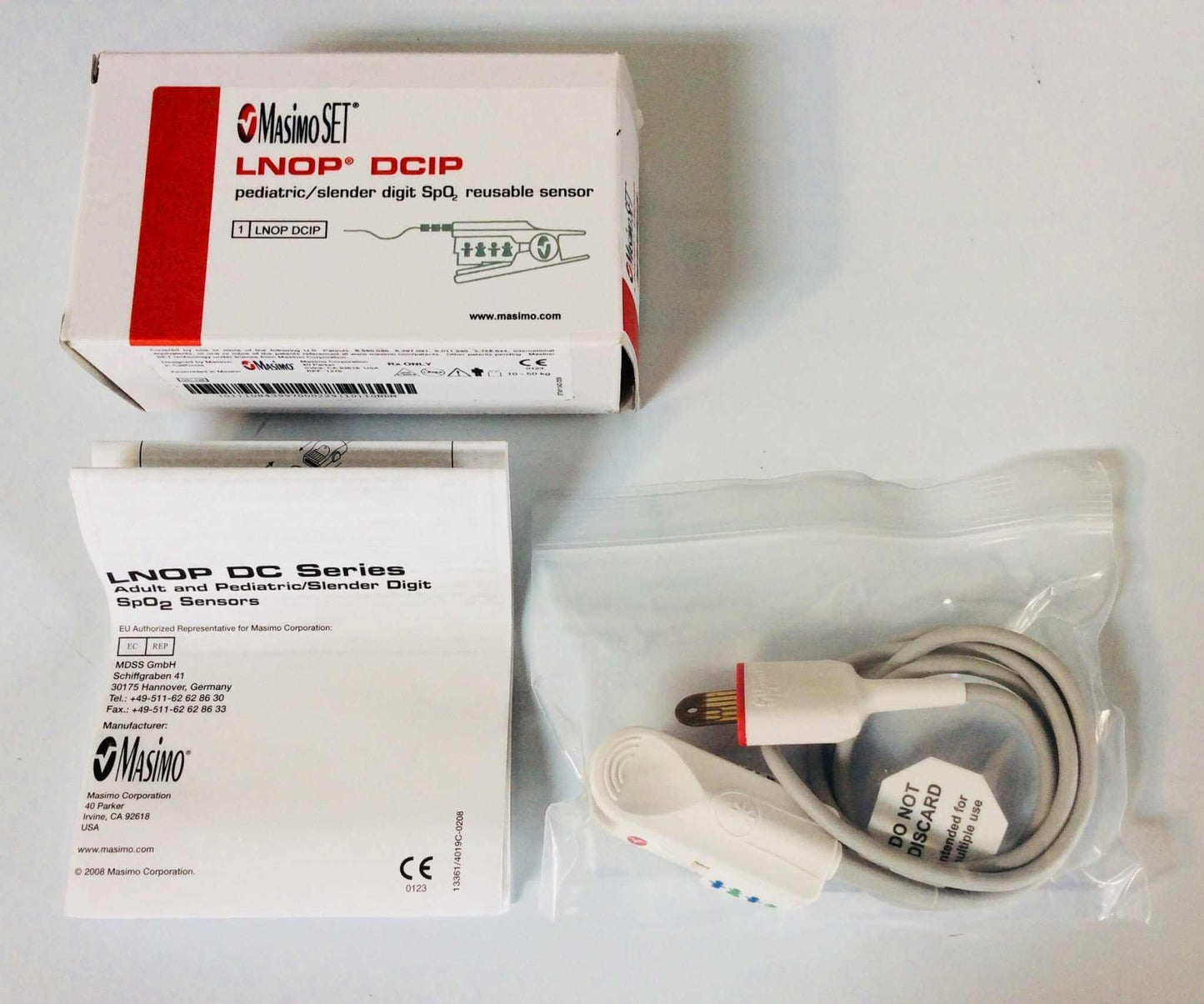 NEW Masimo LNOP DCI Adult SpO2 Reusable Finger Sensor 1269 Warranty FREE Shipping - MBR Medicals