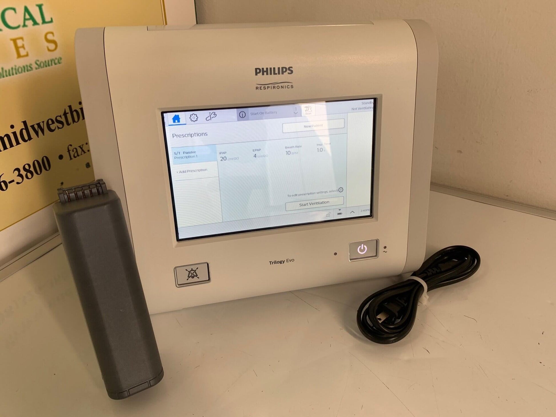 Philips Trilogy Evo Ventilator Certified Patient Ready With Warranty - Refurbished - MBR Medicals