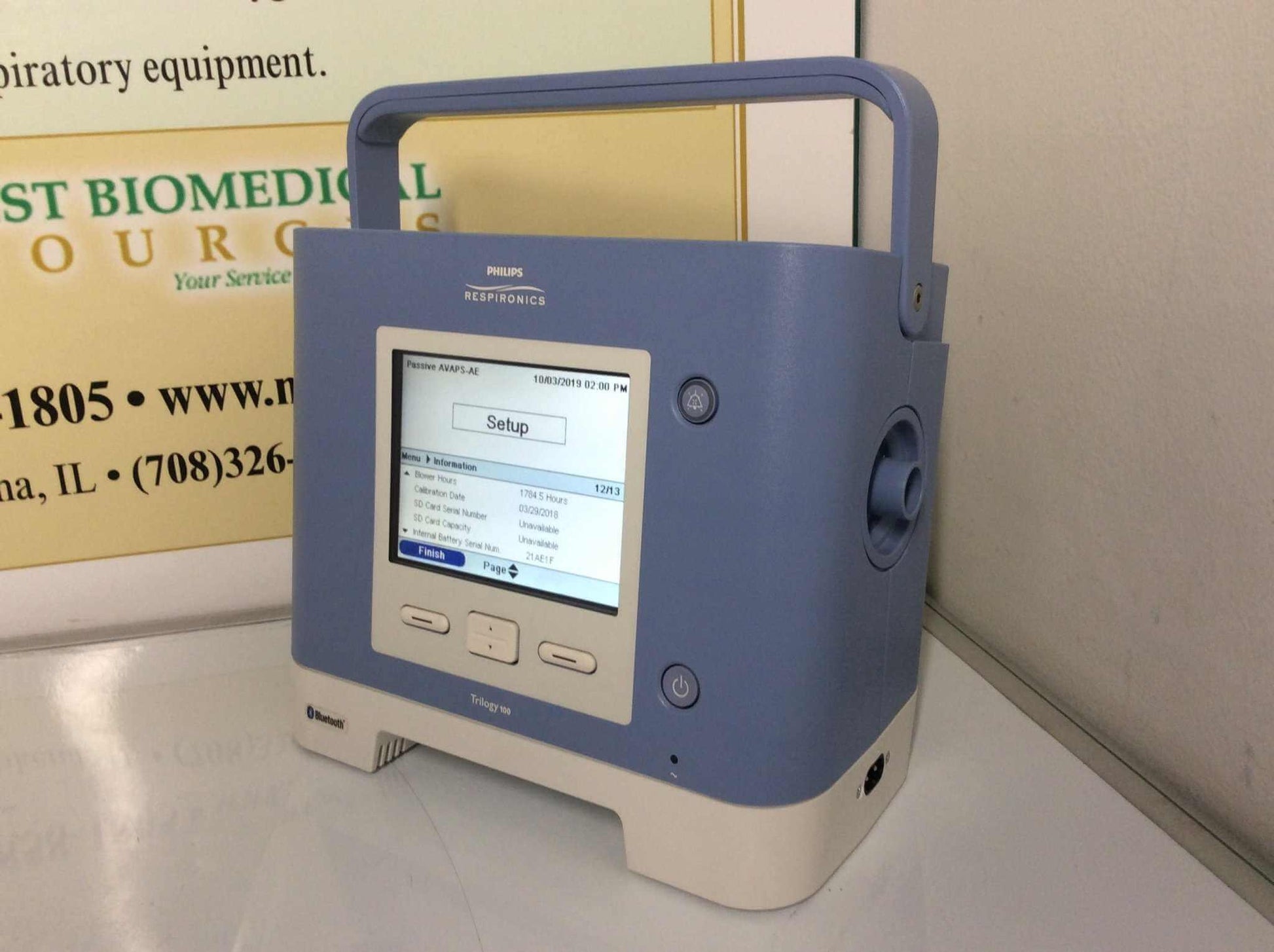 REFURBISHED Patient Ready Philips Respironics Trilogy 100 Bluetooth Medical Ventilator with Accessories 1054260B Warranty FREE Shipping - MBR Medicals