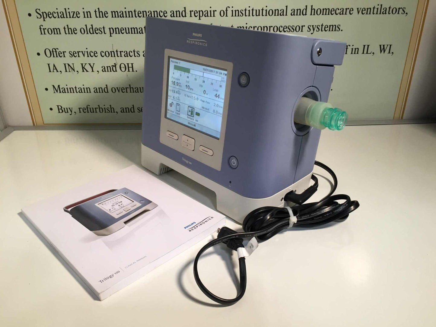 REFURBISHED Certified Patient Ready Philips Respironics Trilogy 100 Ventilator - MBR Medicals