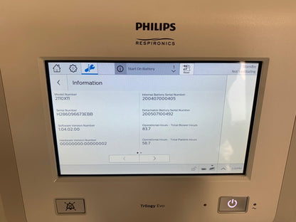 REFURBISHED Philips Respironics Trilogy Evo Portable Life Support Ventilator DS2110X11B with Warranty & FREE Shipping - MBR Medicals