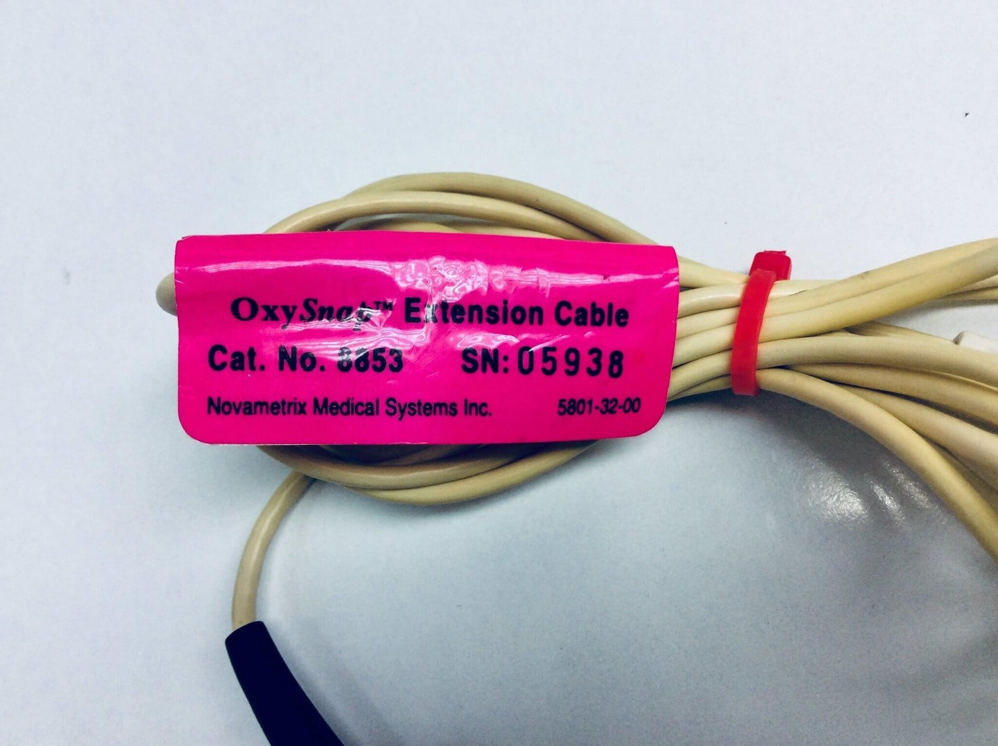 USED OxySnap Extension SpO2 Cable 8853 Warranty FREE Shipping - MBR Medicals