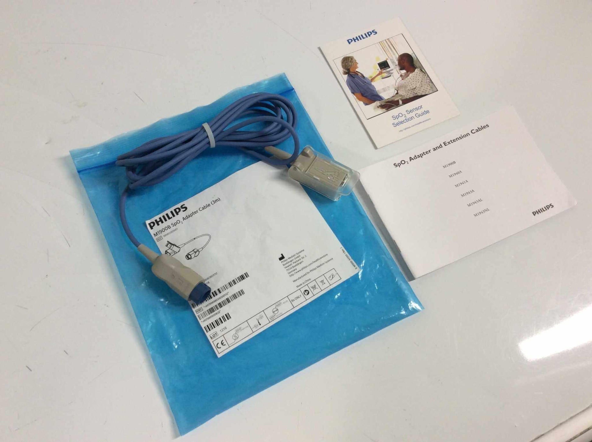 USED Philips Respironics M1900B SpO2 Adapter Cable 989803105451 Warranty FREE Shipping - MBR Medicals