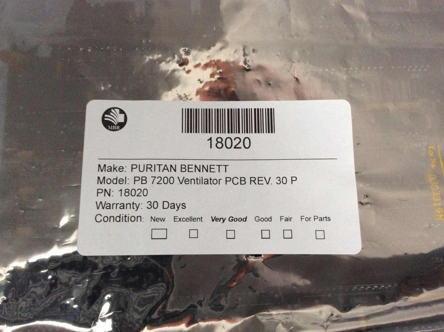 USED Puritan Bennett 7200 Covidien Ventilator PCB Board Parts REV 30 18020 Warranty FREE Shipping - MBR Medicals