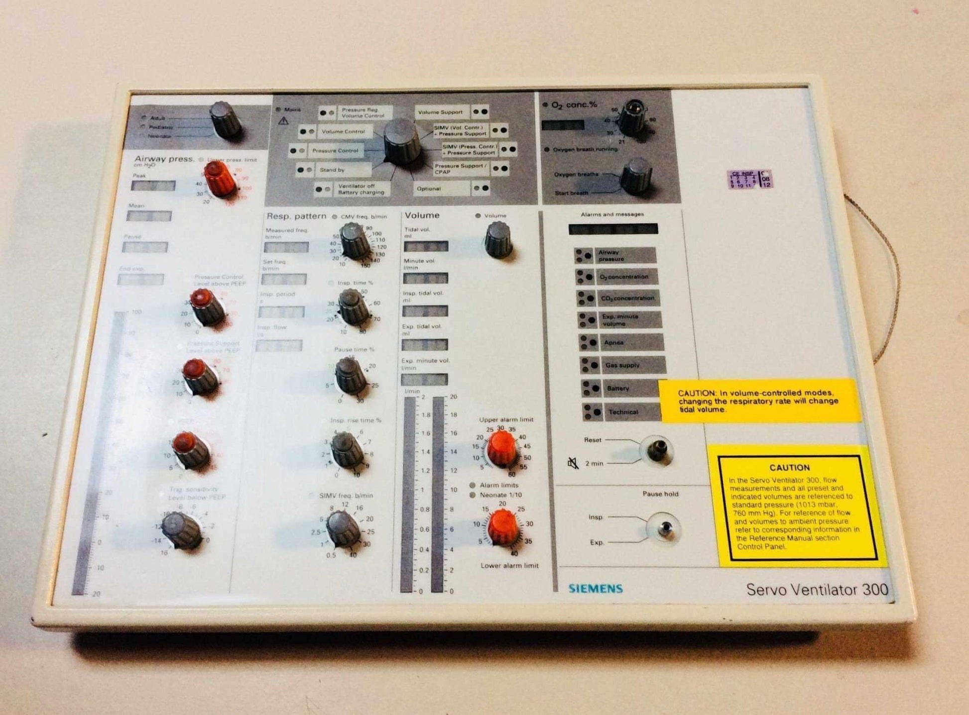 USED Siemens Servo 300 SV 300 Ventilator Control Panel PC 1614 PC 1588 FREE Shipping - MBR Medicals